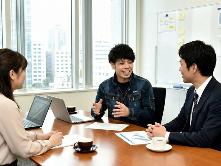 先輩営業との同行研修